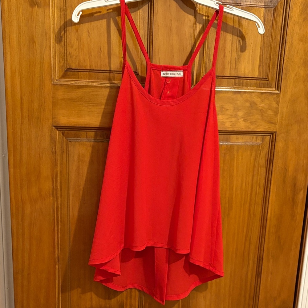 Body Central Red Scoop Neck Tank Top